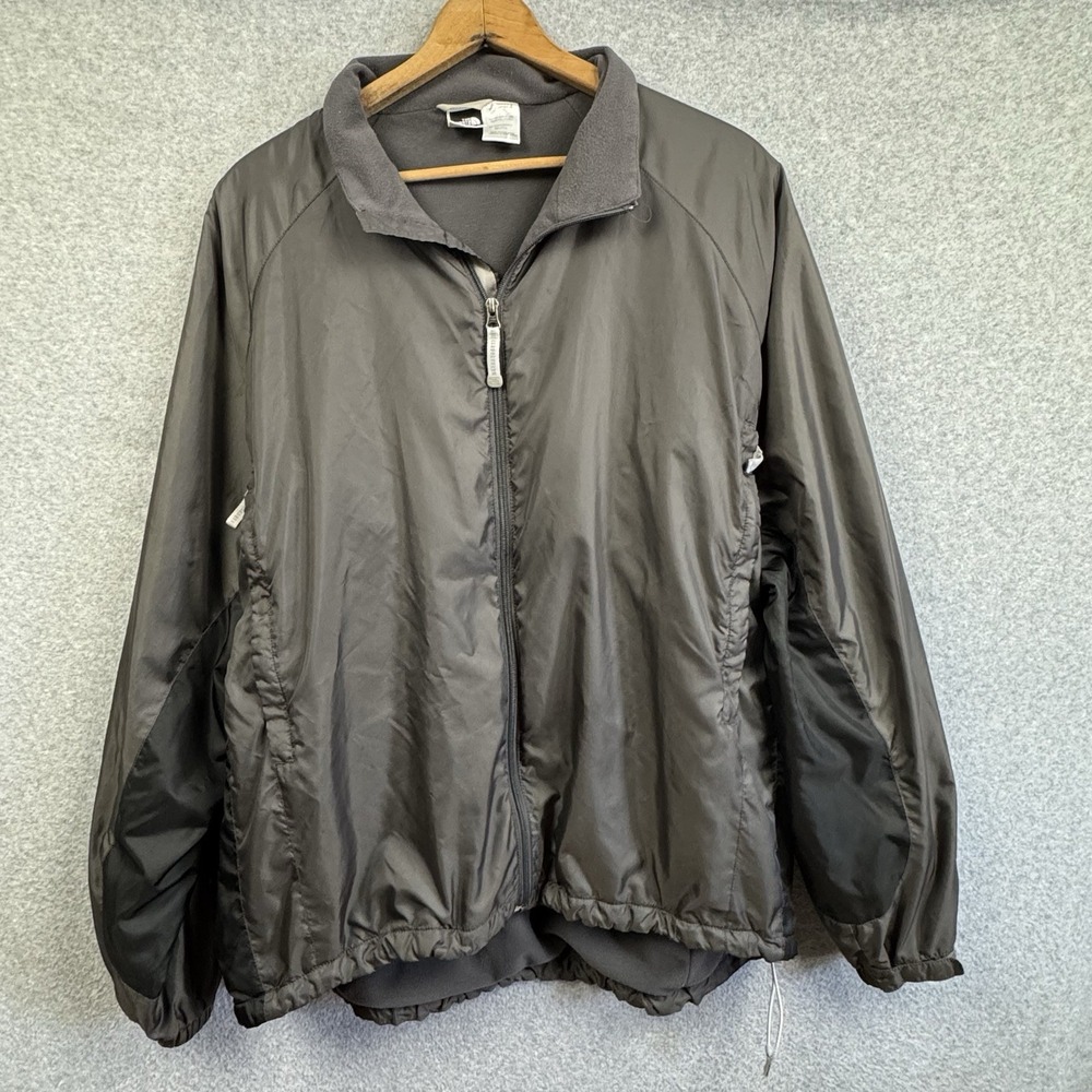 The North Face Fleece Lined Jacket Mens XXL Gray Windbreaker‎ Track Outdoor Zip